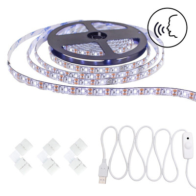 

Smart Voice Control Led Strip Light Waterproof Daylight White Stepless Dimmable Usb 5v Tape Rope Light 164ft5m 300 Units