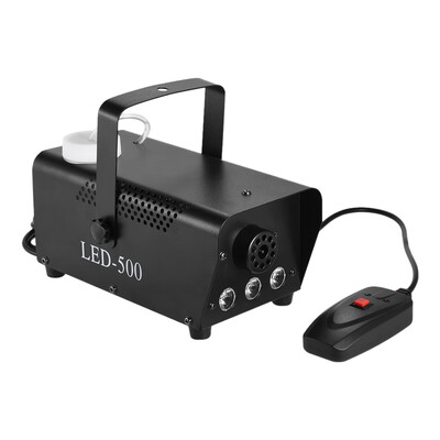 

400W Colorful Fogger Fog Smoke Machine with Jumping Change LED Color LightsRed Blue Green Wired Remote Contol for Party Live C