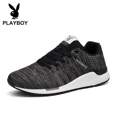 

Playboy PLAYBOY fashion sports flying woven mesh casual shoes mens non-slip breathable DS85248 dark green 42