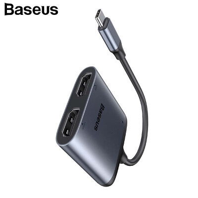 

Baseus Dual USB Type-C To HDMI Computer HUB laptop MacBook TV Data Transfer Adapter