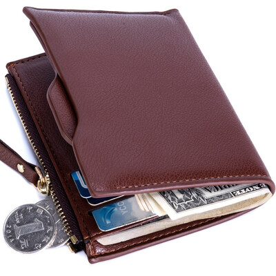 

LKX Antimagnetic Defence Radio Frequency Short Wallet Distinguish RFID Man Wallet Card Holder Male Purse Men Wallets Money Bag