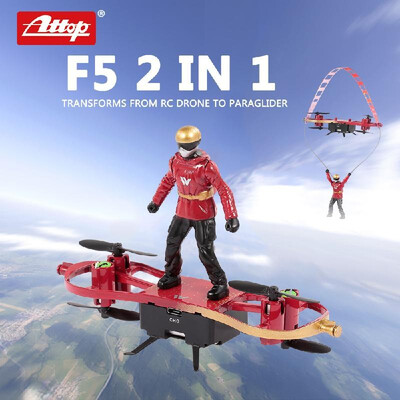 

ATTOP F5 24G Mini RC Drone Skater Shaped Aircraft Flight Mode Altitude Hold for Kids Playing Toys