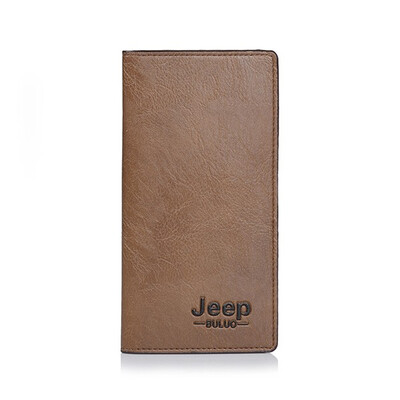 

JEEP BULUO Wallet Men Leather Men Wallets Business Brand Card holder Coin Purse Mens Long Wallet Clutch carteira masculina 8068