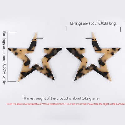 

NeillieN earrings pentagonal Star Earringsacrylic EarringsEuropean&American fashion earrings earbobear pendantsdangler