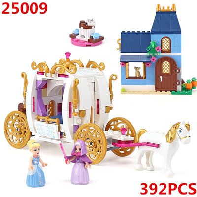 

Lepin 25009 Duploe Princess Cinderella Pumpkin Carriage Legoing 41146 Building Blocks Bricks Toys Girl Gift