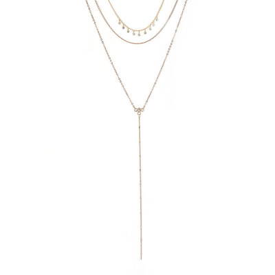 

Fashion Multi-layer Pendant Clavicle Chain Long Necklace Different Lengths Jewelry Set for Women