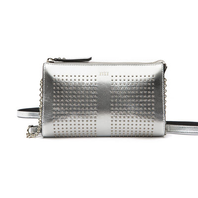 

ELLE fashion cowhide handbag shoulder bag diagonal bag E27F1270818BK black