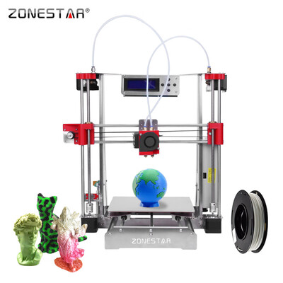 

ZONESTAR P802QR2 i3 Metal FDM 3D Printer DIY Kit Dual Extruder Dual Color Printing Support Auto Leveling Resume Upgrade Large Prin