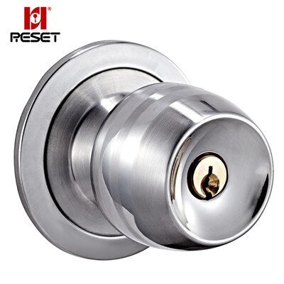 

RESST RST-157 ball lock indoor bedroom stainless steel thickened spherical door lock silver