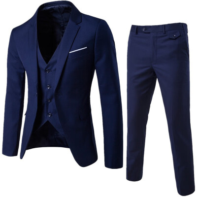 

Mens Plus Size 3 Pieces Casual Suit Men Fashion Slim Business Suit Set JacketVestPant 5XL Clearance sale1-2 size bigger than your normally wear