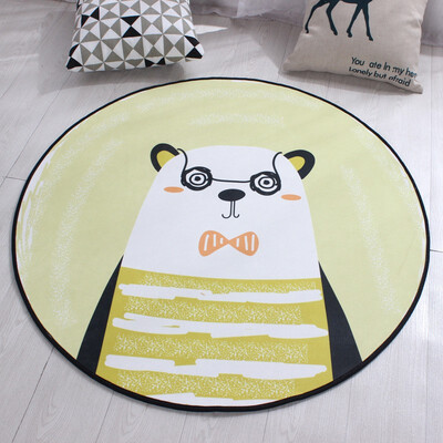 

NeillieN Round carpet mat computer chair mat hanging basket mat printed cartoon waterproof childrens blanketrug footcloth