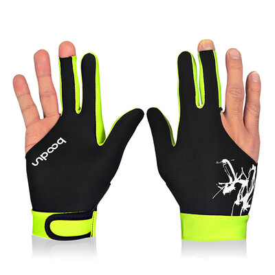 

BOODUN 1Piece Billiard Glove 3 Fingers Cue Sports Glove Men Women Billiard Shooters Right Left Interchangeable Snooker Gloves