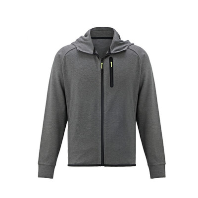 

Beijing made mens sweater hooded running training sports sweater jacket blue M