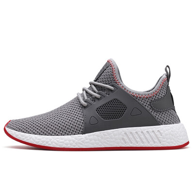 

2018 Fashion Men Shoes Casual Weaving Fly Mesh Breathable Light Soft Black Slipon Mens Shoe Male Trainers Sneakers Human Race