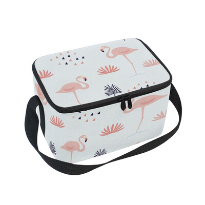 

ALAZA Lunch Box Insulated Flamingo Lunch Bag Large Cooler Tote Bagfor Men Women