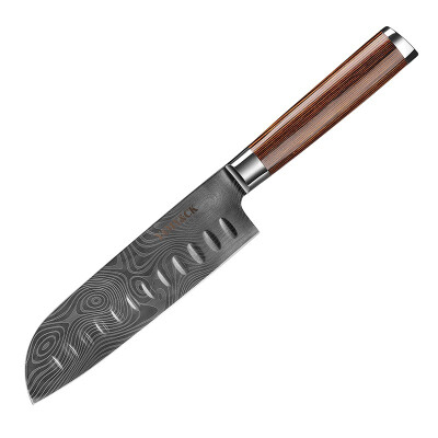 

YAMY&CK stainless steel laser pattern chef slicing knife Germany molybdenum vanadium steel 8 inch western knife cutting meat knife