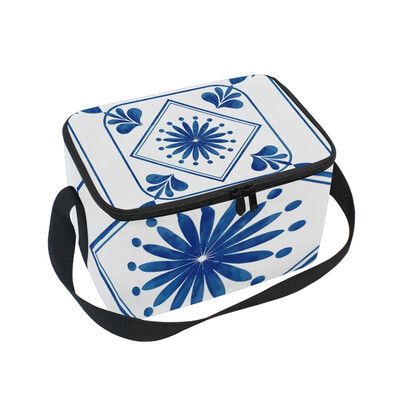 

Lunch Box Insulated Lunch Bag Large Cooler Floral In The Square Tote Bagfor Kids Men Women