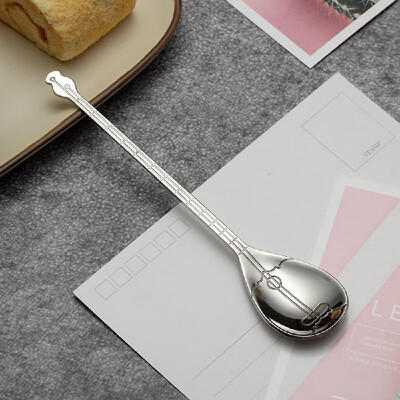 

Creative 304 Stainless Steel Spoon Musical Guitar Pattern Ice Cream Dessert Tea Coffee Party Small Gift Tableware
