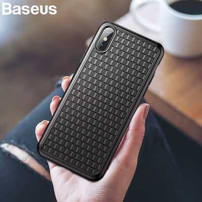 

Baseus Luxury Soft Silicone Case For iphone  XR XSMaxBV Weaving mobile Cover For 2018 New iphone