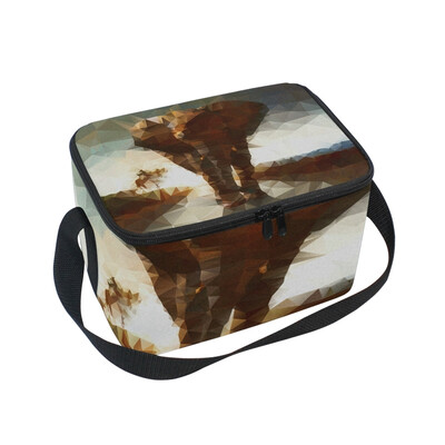 

ALAZA Lunch Box Insulated Elephant Animal Lunch Bag Large Cooler Tote Bag for Men Women