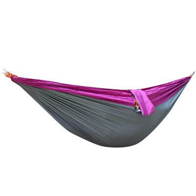 

2 Person Hammock Assorted Color Portable Parachute Nylon Fabric for Indoor Outdoor Use
