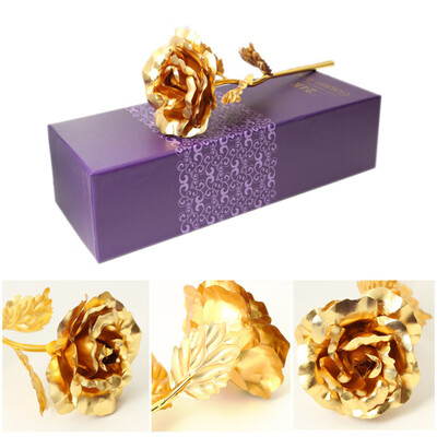 

Beautiful Gold-Plated Rose Elegant Everlasting Rose Flower Unique Anniversary Birthday Gift