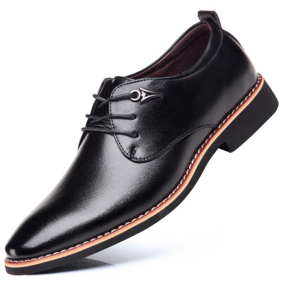 

Ishmaiah Mens England Wearable Breathable Business Casual Leather Shoes Men 2120 Black 42