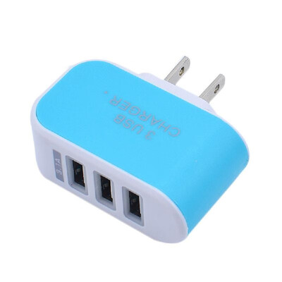 

Universal 3 Ports USB Wall Charger Home Travel AC Charger Adapter EU-Plug for Tablets Smartphones
