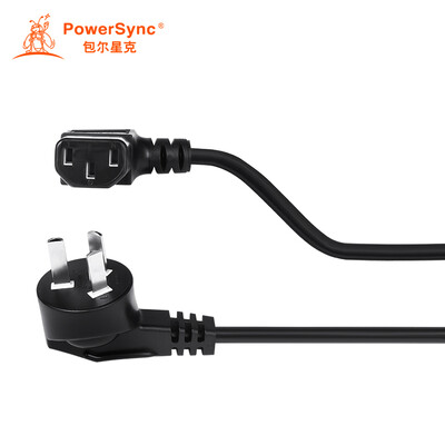 

Baoer Xingke GB 3 plug 90 degree product tail left turn elbow computer host power cord black 15 m MPLC0015