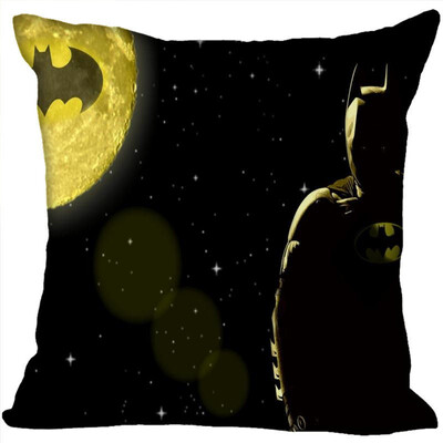 

Batman Pillow Cover Bedroom Home Office Decorative Pillowcase Square Zipper Pillow Cases Satin Fabric No Fade