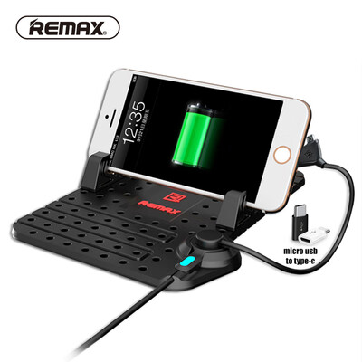 

REMAX Car Mobile Phone Holder Adjustable Bracket GPS charging Car Dashboard Holder With Magnetic USB data Cable for Phone