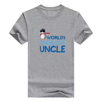 

Fathers Day Gifts Worlds Coolest Uncle Penguin Mens t-Shirt Broadcloth