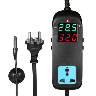 

Electronic Thermostat LED Digital Display Breeding Temperature Controller Thermocouple Thermostat with Socket AC 90V～250V