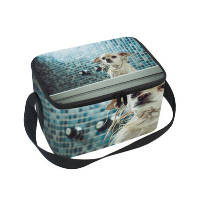 

ALAZA Lunch Box Insulated Lunch Bag Large Cooler Bathroom Dog Tote Bag