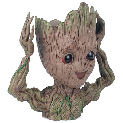 

Guardians of The Galaxy Baby Groot Action Figure Flowerpot Pen Holder Pens Container Tree Man Model Toy