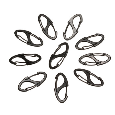 

10PCS Mini Alloy S-biner Clips Spring Clasps Metal Hook EDC Keychain Hooks