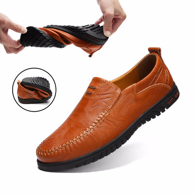 

Big Size New Arrival Split Leather Men Casual Shoes Fashion Top Quality Driving Moccasins Slip On Loafers Men Flat Shoes 3747