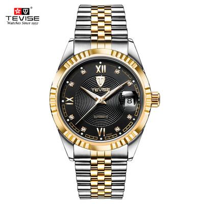 

TEVISE Top Brand Men Fashion Luxury Waterproof Wristwatch Semi-automatic Mechanical Watch Business Mens Watches