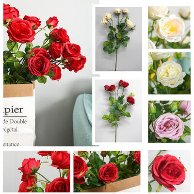 

wedding bouquet simulation artificial flower 7 dolla rose office desktop decoration decoration home