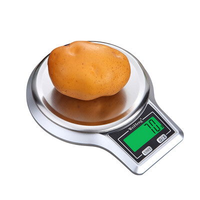 

WeiHeng Electronic Digital Kitchen Scale Stainless Steel Weighing Pan Food Scale Platform Scale with Tare Function