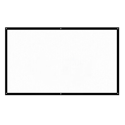 

H100 100 Portable Projector Screen HD 169 White Dacron 100 Inch Diagonal Video Projection Screen Foldable Wall Mounted for Home