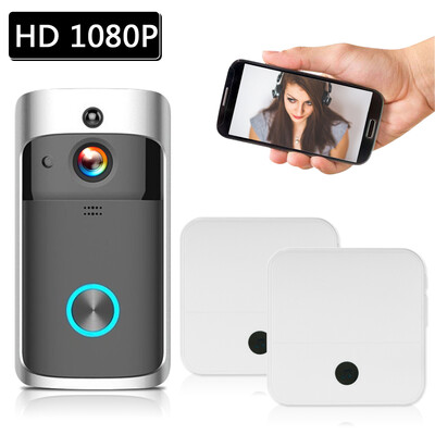 

WiFi Smart Wireless Security DoorBell Smart HD 1080P Visual Intercom Recording Video Door Phone Remote Home Monitoring Night Visio