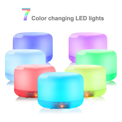 

300ML Ultrasonic Air Aroma Humidifier With 7 Color Lights Electric Aromatherapy Essential Oil Diffuser