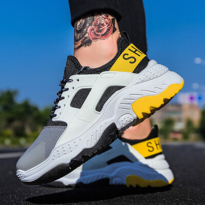 

Mens Sports Shoes Thick-soled Running Leisure Shoes Lace up Shoes