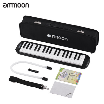 

ammoon 37 Keys Melodica Pianica Piano Style Keyboard Harmonica Mouth Organ with Mouthpiece Cleaning Cloth Carry Case for Beginners
