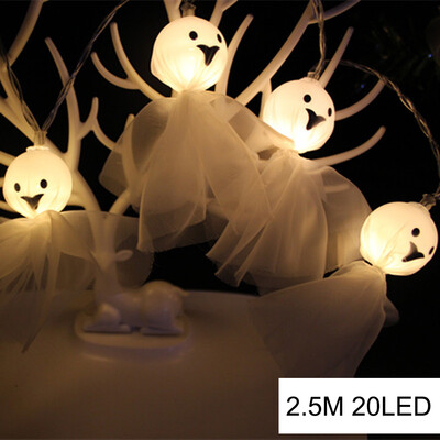 

UpperX 25M 20LED Ghost String Lights For Halloween Party Decor Halloween String Light Garden Decoration