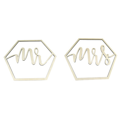 

Wood Chair Banner Set Chairs Signs for Rustic Wedding Decorations Engagement Party Supplies Style 3 Bride & Groom