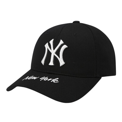 

MLB Baseball Cap Childrens Hat Korean Cap NY Yankees Sun Hat Four Seasons 4-8 Black White Mark NY Cap Adjustable 49cm-51cm