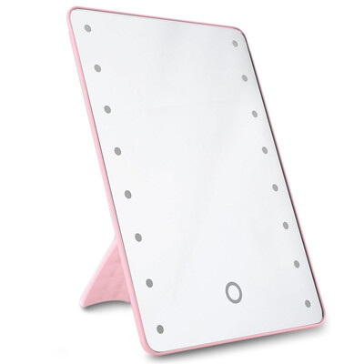 

Fashion 16 LEDs Portable Folding Toilet Lighted Makeup Mirror