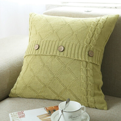 

100 Cotton Knit Pillowcase Home&Car Cushion without Core